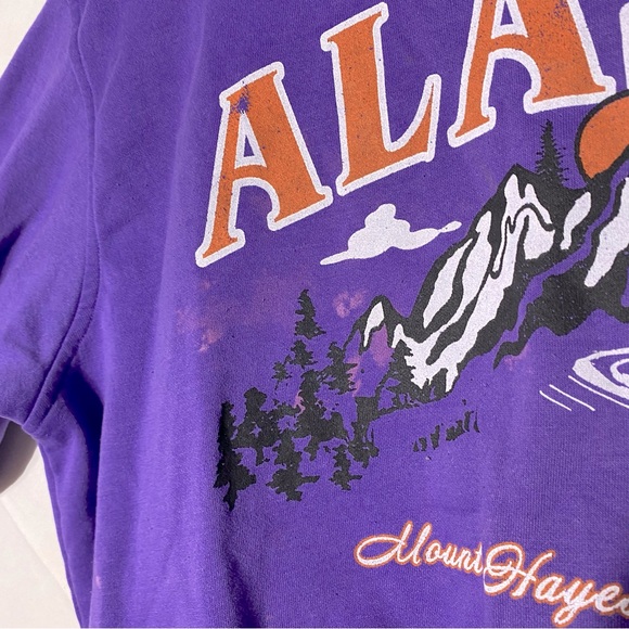 H&M Divided Purple Orange Oversized Crew Neck Alaska Sweatshirt XL - Picture 7 of 16